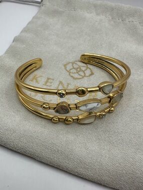 Kendra Scott “Ivy” Vintage Gold Statement Bracelet